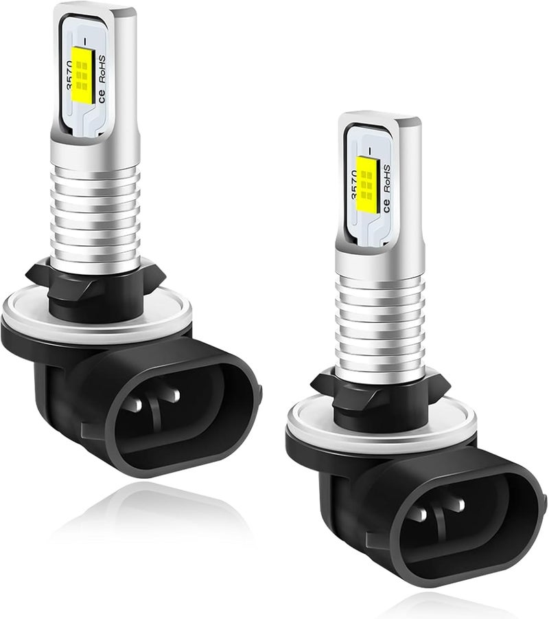 NIULPFZTK 881 LED Fog Light Bulbs for Polaris Ranger Sportsman RZR 500 570 700 800 Arctic Cat ATV 400 500 550 650 700 1000 LED Headlight Bulbs, 6000K Super White Fog Light, ATV UTV Accessories (2pcs) - Image 1
